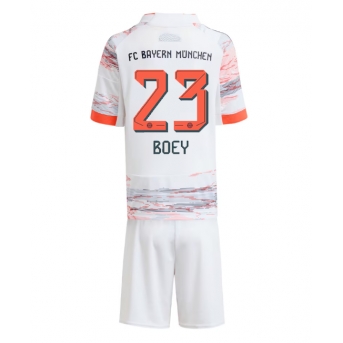 Billige Fotballdrakt Bayern Munich Sacha Boey #23 Replika Bortedraktsett Barn 2025-26 Kortermet (med bukser)